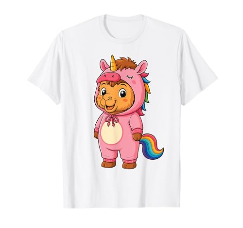 Kawaii Kamel im Einhorn Kostüm für Mädchen Kinder Einhorn Liebhaber T-Shirt von Camel In Unicorn Costume Kawaii Design