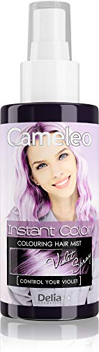 Cameleo - Farbspray für Haare - Pastelllila - für blondes, platinblondes & graues Haar - einfach sprühen & fertig - semi-permanente lila Farbe - sofortiges Ergebnis - Karneval Haarfarbe Spray -150 ml von Cameleo