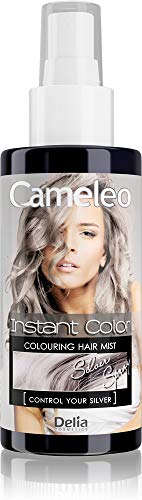 Cameleo - Spray & Go - Farbspray für die Haare - Silber - für blondes, platinblondes & graues Haar - einfach sprühen & fertig - semi-permanent - sofortiges Ergebnis - Karneval Haarfarbe Spray - 150 ml von Cameleo