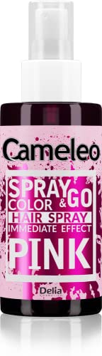 Cameleo - Spray & Go - Farbspray für die Haare - Rosa - für blondes, platinblondes & graues Haar - einfach sprühen & fertig - semi-permanent - sofortiges Ergebnis - Karneval Haarfarbe Spray - 150 ml von Cameleo