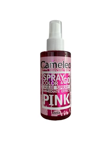Cameleo - Spray & Go - Farbspray für die Haare - Rosa - für blondes, platinblondes & graues Haar - einfach sprühen & fertig - semi-permanent - sofortiges Ergebnis - Karneval Haarfarbe Spray - 150 ml von Cameleo