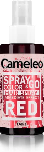 Cameleo - Spray & Go - Farbspray für die Haare - Rot - für blondes, platinblondes & graues Haar - einfach sprühen & fertig - semi-permanent - sofortiges Ergebnis - Karneval Haarfarbe Spray - 150 ml von Cameleo