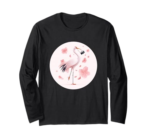 Lustiger japanischer Kranich mit Kamera Kostüm für Jungen und Mädchen Langarmshirt Lustiger japanischer Kranich mit Kamera Kostüm für Jungen und Mädchen Langarmshirt von Camera Crane Outfit