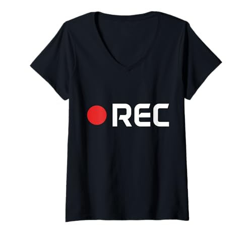 Damen Kameramann REC Camera Man Film Regisseur Filmemacher T-Shirt mit V-Ausschnitt Damen Kameramann REC Camera Man Film Regisseur Filmemacher T-Shirt mit V-Ausschnitt von Cameraman & Filmmaker Apparel
