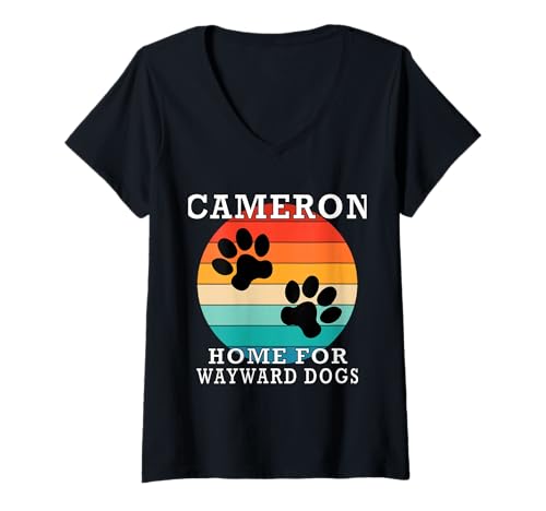 Damen Cameron Home for Wayward Dogs Familienname T-Shirt mit V-Ausschnitt Damen Cameron Home for Wayward Dogs Familienname T-Shirt mit V-Ausschnitt von Cameron Matching Family Reunion T Shirt