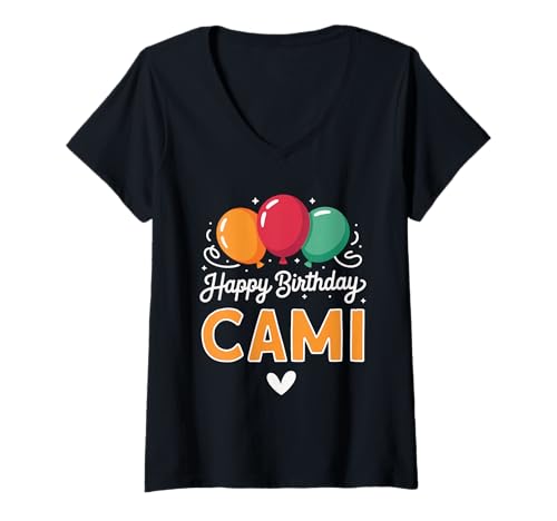 Damen Alles Gute zum Geburtstag Spruch Cami T-Shirt mit V-Ausschnitt Damen Alles Gute zum Geburtstag Spruch Cami T-Shirt mit V-Ausschnitt von Cami Name Spruch für Geburtstag
