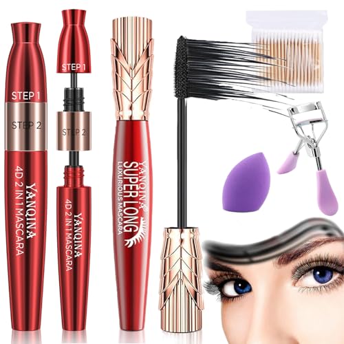 Camic Yankina Mascara De Pestañas, Yankina Super Long Mascara, Yankina Máscara Para Pestañas Super Long, Yanquina 4d Waterproof and Sweat Super Long Luxurious Mascara (2PCS A+B) von Camic