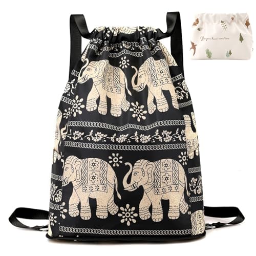 Drawstring Foldable Large Capacity Dry-wet Separation Travel Sports Backpack, Illuminate Drawstring Backpack Gym Bag (G) von Camic