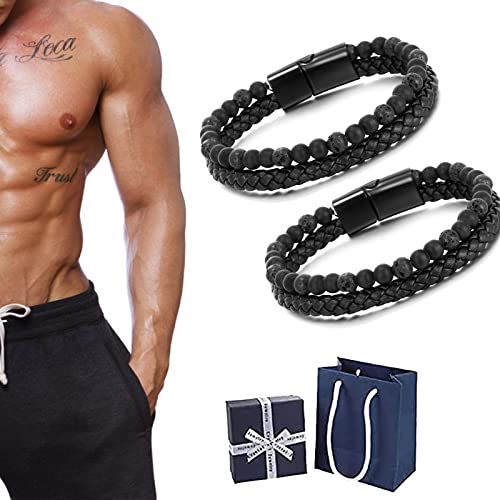 Humanic+ MAXHÄMATIT Perlenarmbänder,Humanic+ Pro MAXHematie Beaded Bracelets,Humanic+ Maxhematie Perlen Armbänder,für Damen und Herren (2 Packs-E,8.26 In) von Camic