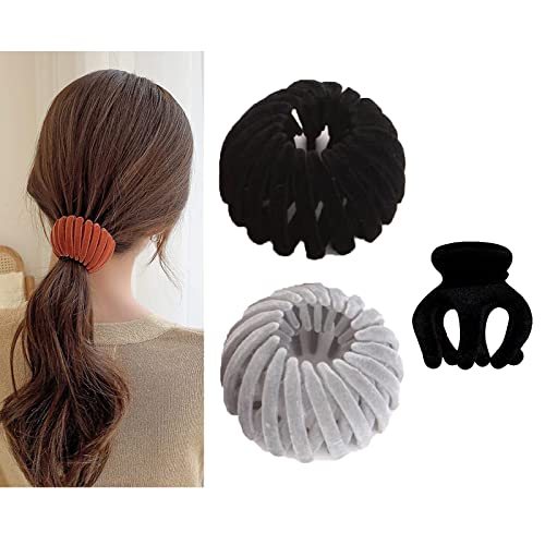 Lazy Vogelnests Haarschmuck,Lazy Vogelnests Haarschmuck Wenlicht,Vogelnest Haarspange,Haarspangen für Frauen und MäDchen (2 Packungen-H) von Camic
