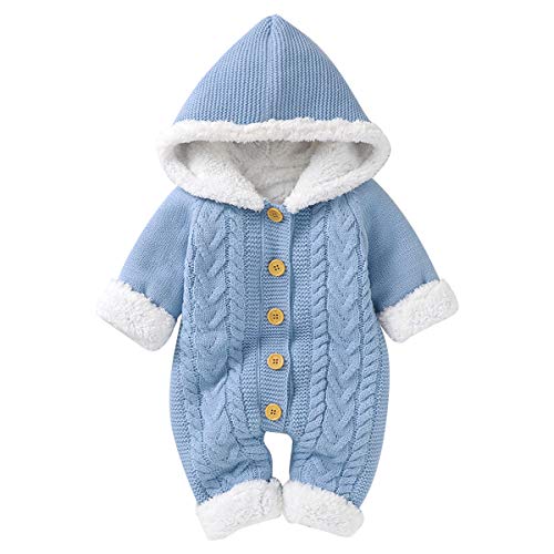 Camidy Baby-Kapuzenoverall Einteiliger Strampler aus Strampler-Baumwolle mit Langen Ärmeln von Camidy