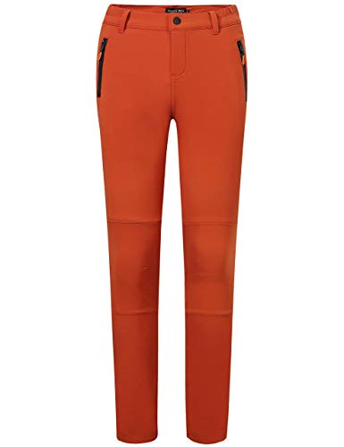 Camii Mia Damen Winter Wanderhose Outdoorhose Fleece Gefüttert Thermohose Warm Winddicht Wasserdicht (Orange, 28W / 30L) von Camii Mia