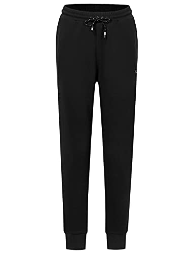 Camii Mia Jogginghose Damen Sporthose Baumwolle Casual Leicht Sweathose Outdoor Trainingshose Laufhose Slim Fit (Medium, Schwarz) von Camii Mia