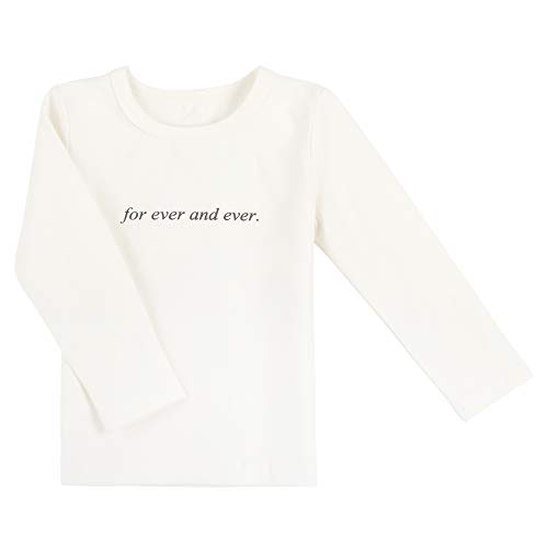 Baby Jungen Mädchen Baumwolle Langarmshirt Rundkragen Langärmeligen Basic Weiche Elastische T-Shirts Frühling Sommer - Einfarbig Weiß Größe 80 von Camilife