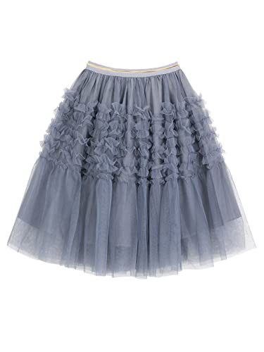 Baby Kleinkind Kinder Mädchen Tuturock Tüllrock mit Falte Tütürock in Mittlere Länge Midi Rock Prinzessinrock Ballett Tutu mit Elastischer Bund Mode Kostüm Accessoire - Grau Herstellergr. 100 von Camilife