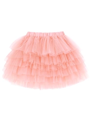 Camilife Baby Kleinkind Mädchen Tuturock Kuchenrock Tütürock Stufenrock Prinzessinrock Minirock Ballett Tutu mit Elastischer Bund Kostüm Basic - Rosa Herstellergr. 80 von Camilife