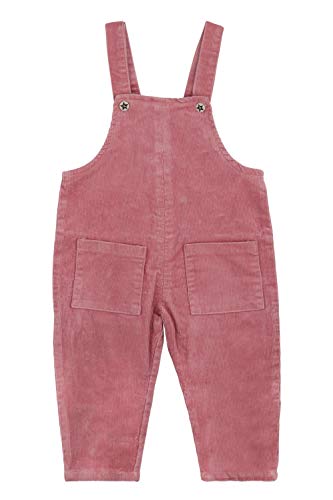 Camilife Baby Mädchen Kordsamt Latzhose Overall Kord Hose mit Hosenträger für Baby Kleinkind Kinder 1-4 Jahres alt Süß Lieblich - Retro Pink Herstellergr. 2 von Camilife