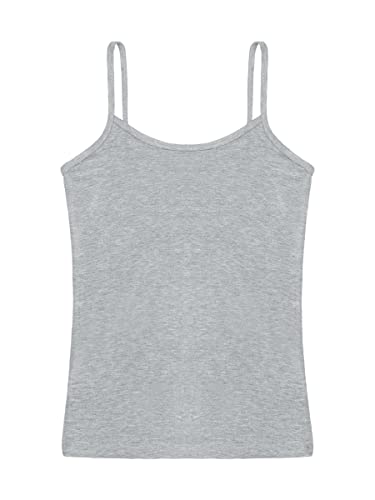 Damen Trägertop Camisole Tanktop Cami Top Ärmellos T-Shirt Hochelastisch Normal Fit Ultradünn Unterhemd Atmungsaktiv All-Match Casual Sommer Top - Einfarbig Hellgrau Herstellergr. L von Camilife