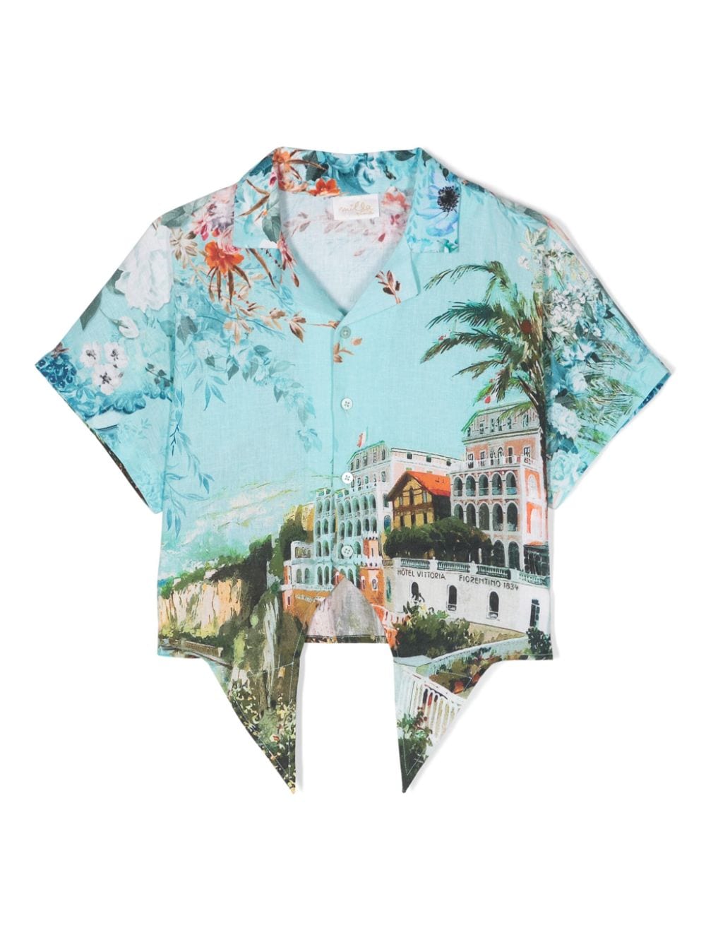 Camilla Kids Hemd mit From Sorrento With Love-Print - Blau von Camilla Kids