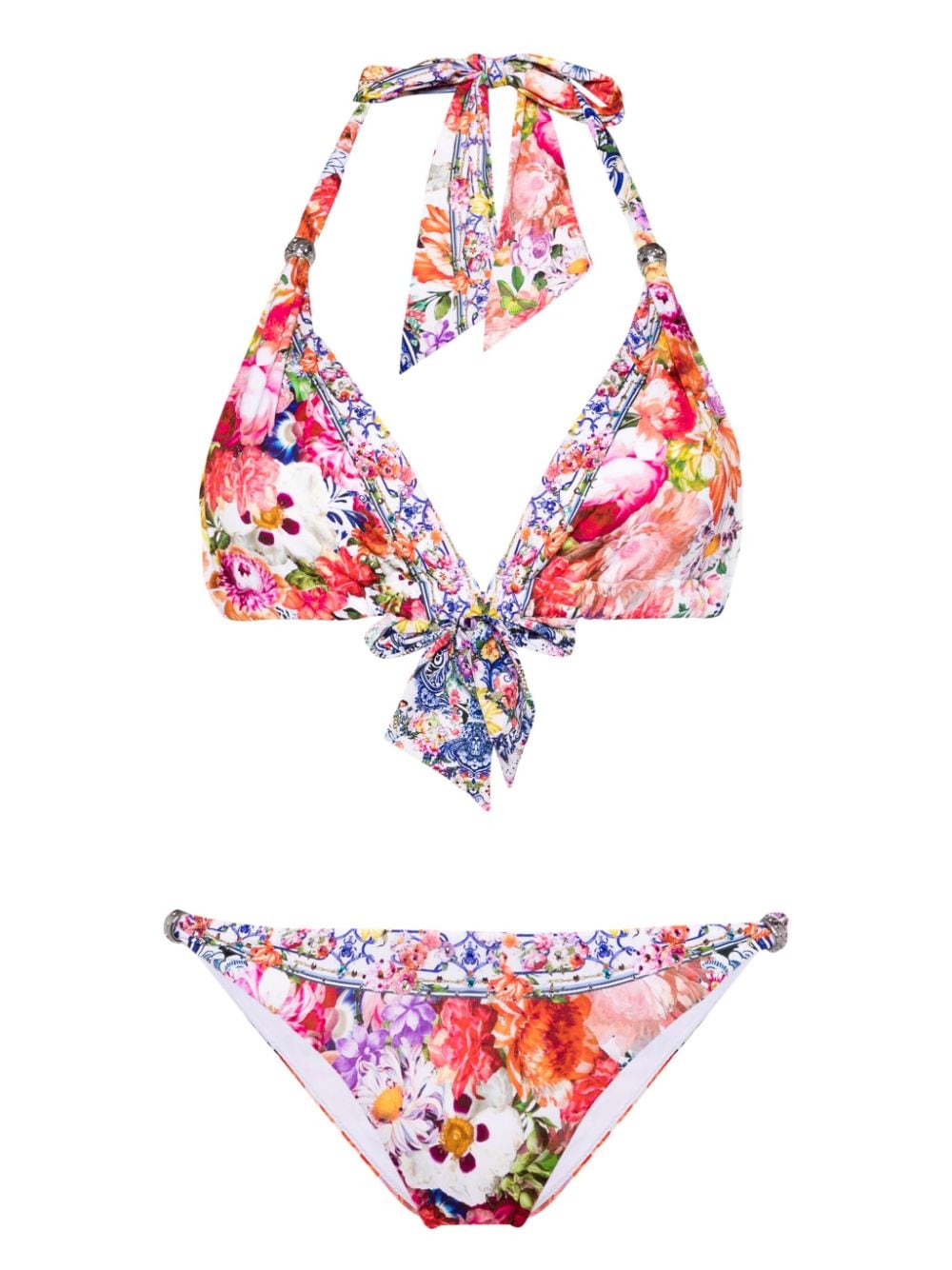 Camilla Dutch is Life Bikini mit Blumen-Print - Weiß von Camilla