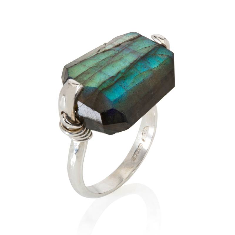 Coil Labradorit Und Sterling Silber Ring Coil Labradorit Und Sterling Silber Ring von CamillaWestJewellery