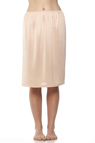 CAMILLE Beige halbe Länge 24'' Damen Unterrock Beständig, 52 EU von Camille