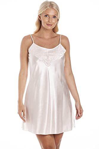 Camille Damen Kurzer Dünner Riemen Satiniert Chemise 46-48 Peach von Camille