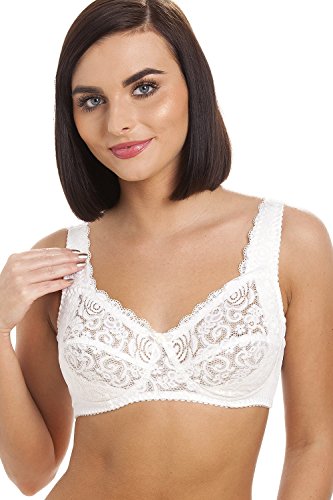 Camille Damen Non Wired Volle Spitze Soft Cup Weiß BH 75D Camille Damen Non Wired Volle Spitze Soft Cup Weiß BH 75D von Camille