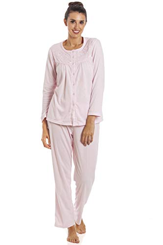 Camille Womens Classic Langarm Pyjama-Sets in voller Länge 42/44 Pink von Camille