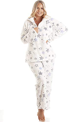 Camille Womens Star Burst Trichter Hals Pyjama 38-40 Blue Star von Camille