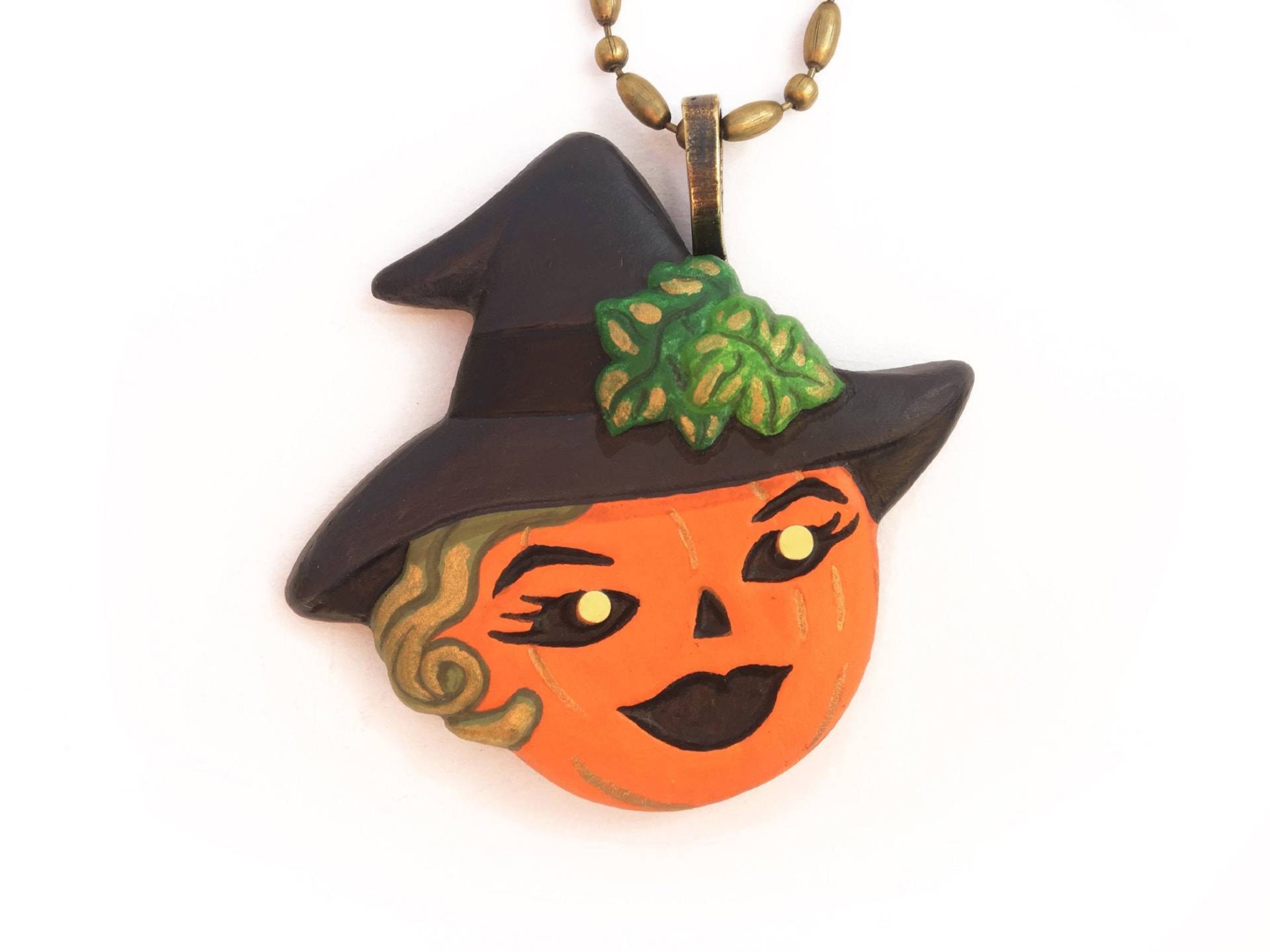 Jack O "Lantern Hexe Gal Halskette Jack O "Lantern Hexe Gal Halskette von CamilleStancinLA