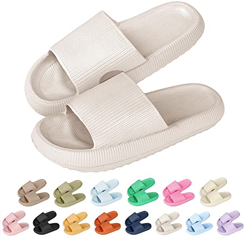 Camiraft Badeschuhe Damen Cozislides Original Slippers, Herren Badeschlappen Cloudyzz Schlappen Wolke Hausschuhe Gummi Home Slippers rutschfeste Pantoletten Sommer Garten Badelatschen Flip Flops von Camiraft