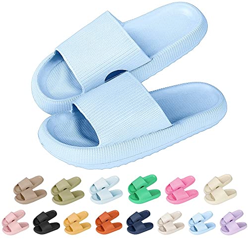 Camiraft Badeschuhe Damen Cozislides Original Slippers, Herren Badeschlappen Cloudyzz Schlappen Wolke Hausschuhe Gummi Home Slippers rutschfeste Pantoletten Sommer Garten Badelatschen Flip Flops von Camiraft