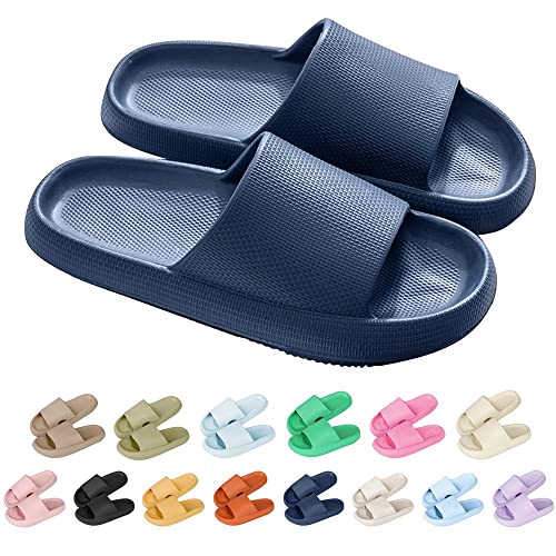 Camiraft Badeschuhe Damen Cozislides Original Slippers, Herren Badeschlappen Cloudyzz Schlappen Wolke Hausschuhe Gummi Home Slippers rutschfeste Pantoletten Sommer Garten Badelatschen Flip Flops von Camiraft