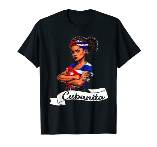 Cubanita Flagge Kubana Kuba Frauen Mädchen Cuban Pride Mujer T-Shirt Cubanita Flagge Kubana Kuba Frauen Mädchen Cuban Pride Mujer T-Shirt von Camiseta Cuban Pride Sayin Cuban Americano