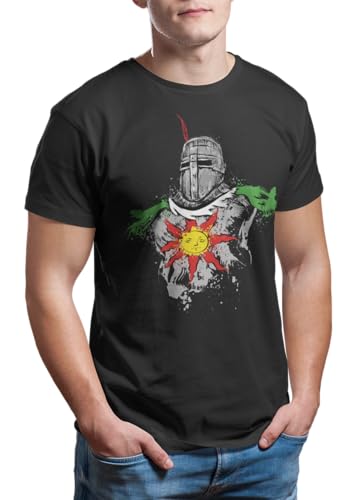 Camisetas La Colmena, 2030-Dark Souls - Praise The Sun (Dr.Monekers), Schwarz, L von Camisetas La Colmena