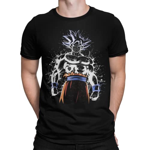 Camisetas La Colmena 4030 - Ultra Instinct Splatter (Albertocubats), Schwarz , XXL von Camisetas La Colmena