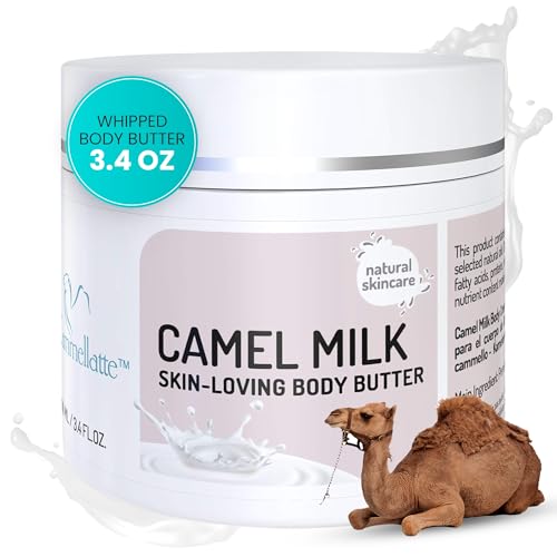 Cammellatte Kamelmilch Körperbutter mit Sheabutter - intensiv pflegende Bodylotion für trockene Haut mit Vitamin C, E - langanhaltende Feuchtigkeit - natürliche Bodylotion Damen, Herren - 100 ml Cammellatte Kamelmilch Körperbutter mit Sheabutter - intensiv pflegende Bodylotion für trockene Haut mit Vitamin C, E - langanhaltende Feuchtigkeit - natürliche Bodylotion Damen, Herren - 100 ml von Cammellatte