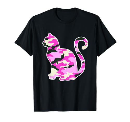 Pink Camo Cat Silhouette Camouflage Damen Herren Kinder T-Shirt Pink Camo Cat Silhouette Camouflage Damen Herren Kinder T-Shirt von Camo pink of US states map - Camouflage state map