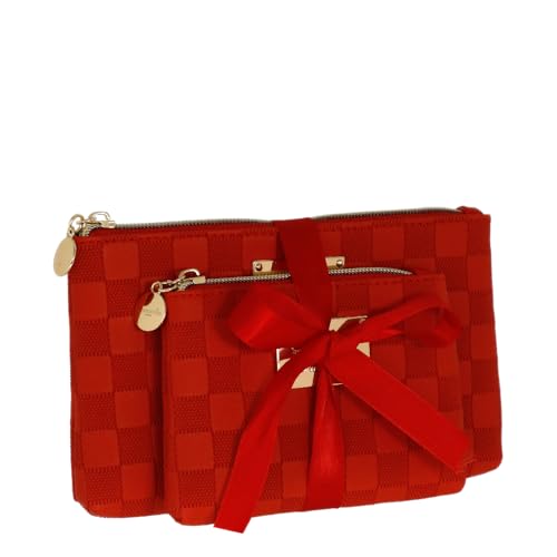 Camomilla 2er-Set Damen Kosmetiketuis, Kollektion Beach Club, Farbe Rot von Camomilla