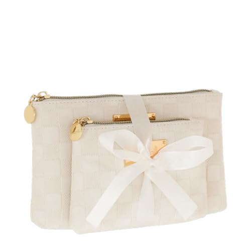 Camomilla 2er-Set Damen Kosmetiketuis, Kollektion Beach Club, Farbe Weiß von Camomilla