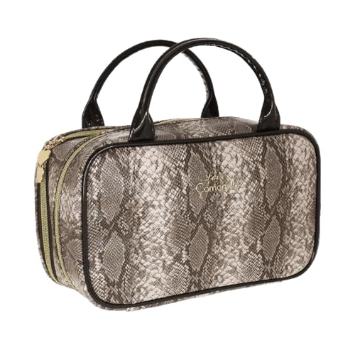 Camomilla Damen Kosmetiktasche, Kunstleder, Kollektion Couture, Farbe Braun-Python von Camomilla
