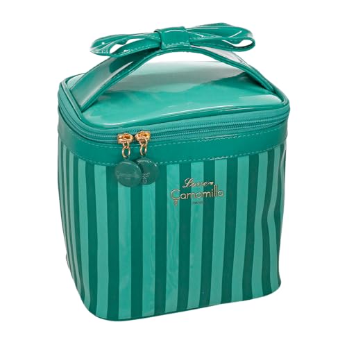 Camomilla Damen Kosmetiktasche, Kollektion Sweet Stripes, Größe S, Farbe Aquamarine von Camomilla