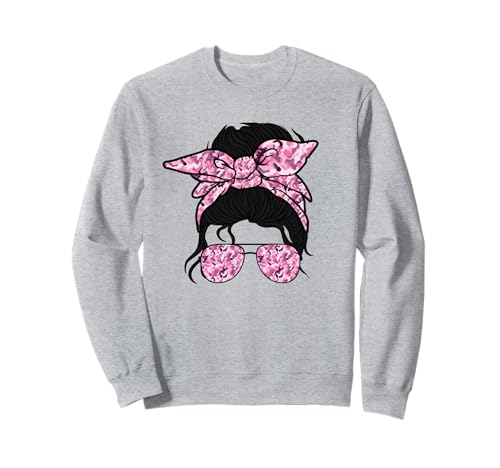 Pink Camouflage Camo Messy Bun Hunting für Mädchen Frauen Kinder Sweatshirt Pink Camouflage Camo Messy Bun Hunting für Mädchen Frauen Kinder Sweatshirt von Camouflage Messy Bun Hunting Designs Co.
