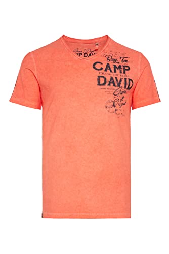 CAMP DAVID T-Shirt kurz CG2304-3687-33 RED0227 peach red XXXL von Camp David