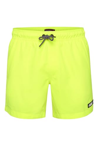 Camp David Herren Badeshorts mit Rubber Patch Neon Yellow, L von Camp David