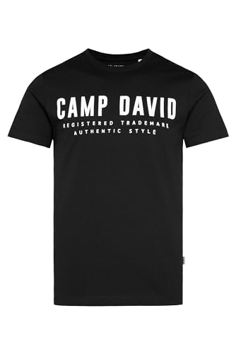 Camp David Herren Basic Logo T-Shirt Black S von Camp David