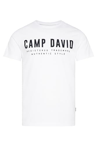 Camp David Herren Basic Logo T-Shirt Opticwhite S von Camp David