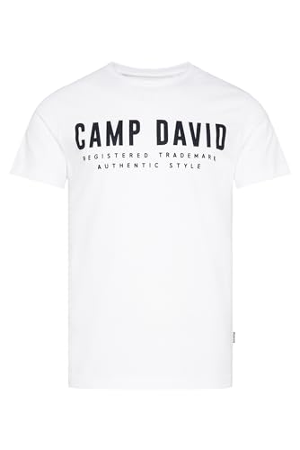 Camp David Herren Basic Logo T-Shirt Opticwhite M von Camp David