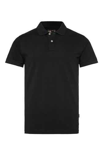 Camp David Herren Basic Pikee-Polo mit Trikotkragen Black, M von Camp David